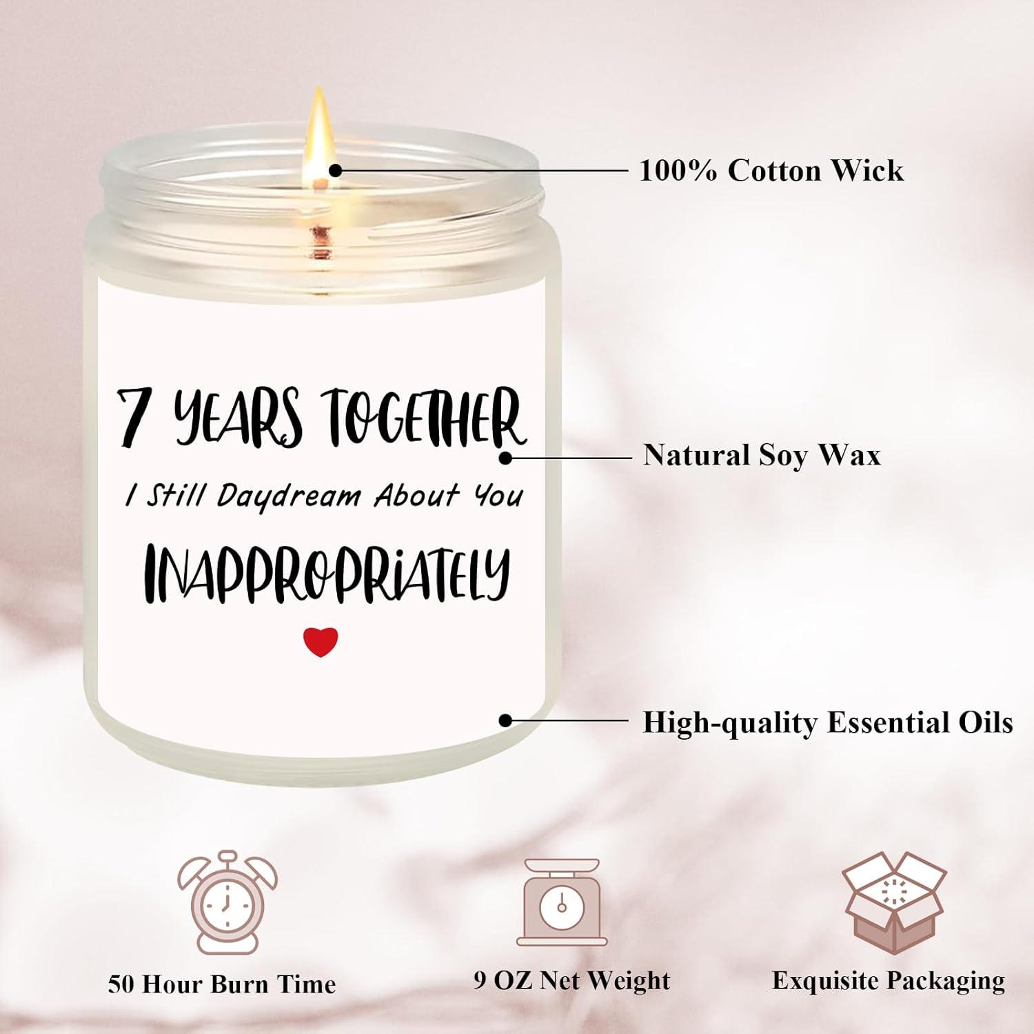 7Th Anniversary Jar Scented Candle - Lavender & Vanilla