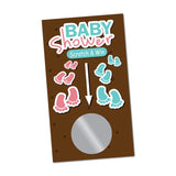 Footprints Baby Shower Scratch Off Cards - (30 Cards) - Scratch Off Tickets - Shower Party Game - Raffle Tickets