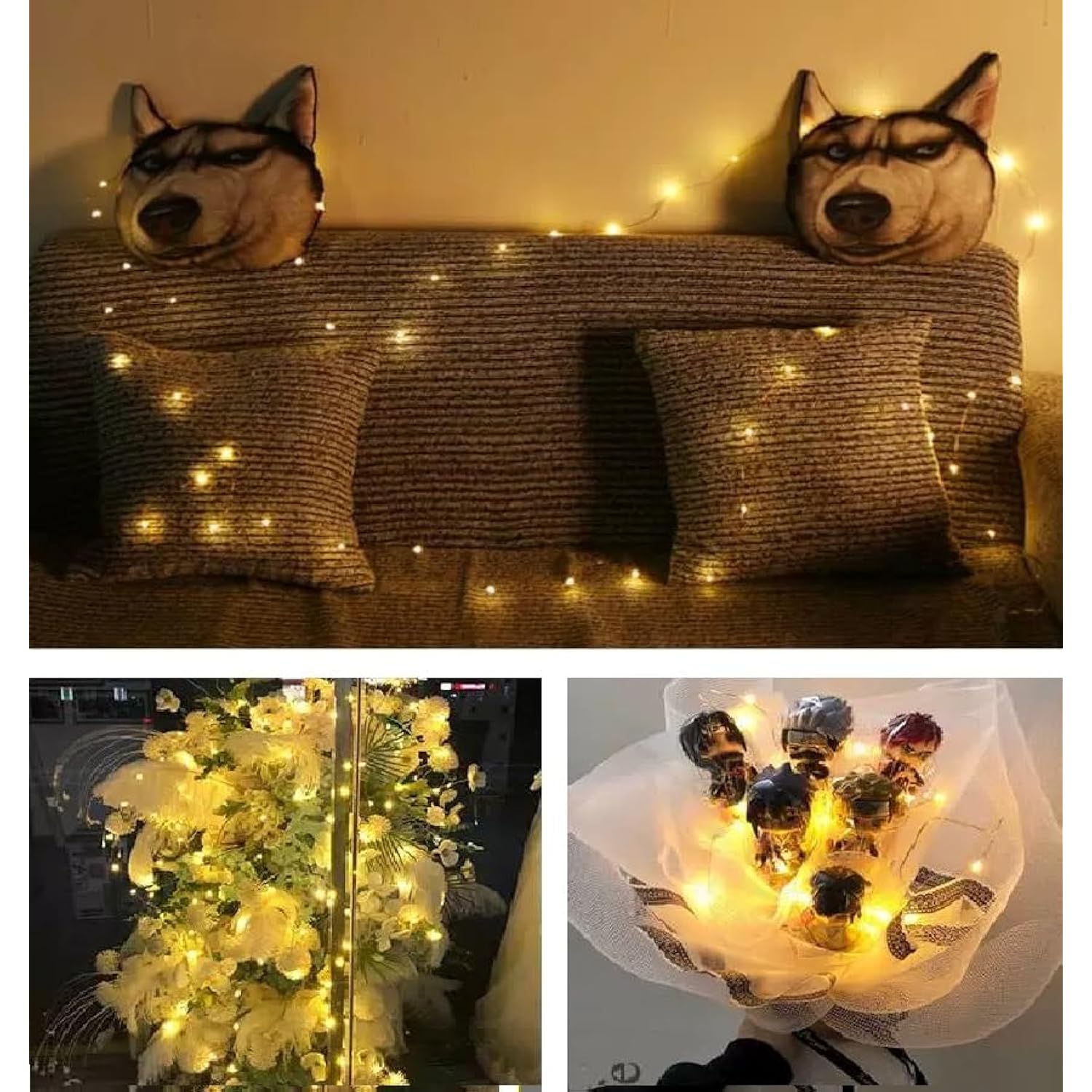 Fairy Lights Dimmable 33Ft 100 Leds Waterproof Firefly Lights Twinkling Starry String Lights For Wedding Party Christmas