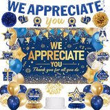 Blue Gold We Appreciate You Decorations Set for Men Women