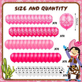 60 Pcs Cowgirl Balloons Bandana Western Cowgirl Party Decorations Cow Animal Print Balloons For Baby Shower Birthday Supplies, 12 Inch(Pink)