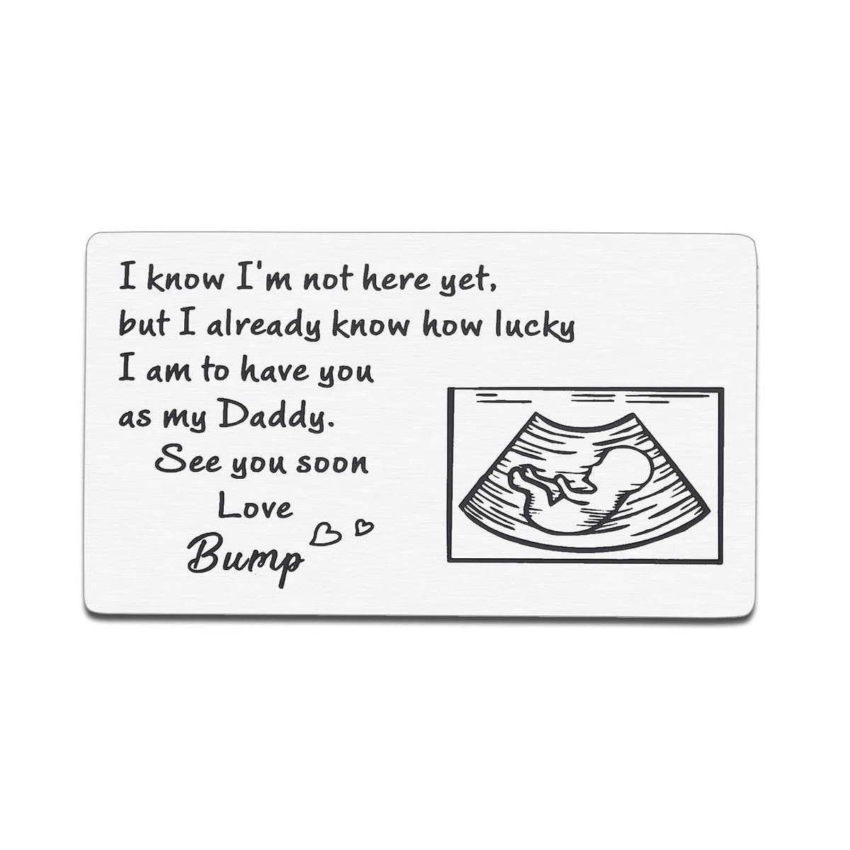 New Dad Gifts For Men Dad To Be Gifts For First Time Daddy Gift From Wife Valentine Gift For Him Fathers Day Daddy Present From Baby Bump Birthday White Elephant Christmas Wallet Insert Card