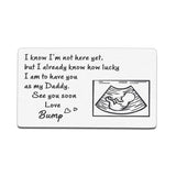 New Dad Gifts For Men Dad To Be Gifts For First Time Daddy Gift From Wife Valentine Gift For Him Fathers Day Daddy Present From Baby Bump Birthday White Elephant Christmas Wallet Insert Card