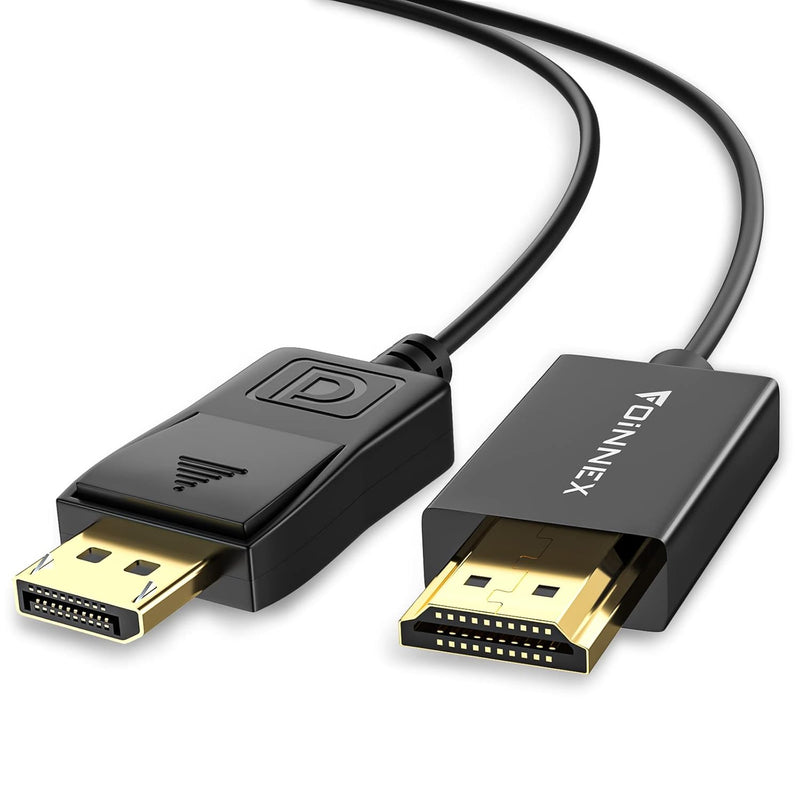 Displayport To Hdmi Cable, (6.6Ft/2M, 4K@30Hz 1080P@60Hz), Dp 1.2 To Hdmi 1.4