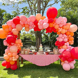 73Pcs Hot Pink And Orange Balloon Arch 12In Pink Confetti Balloons Hot Pink Pastel Pink Orange Balloons For Kids' Party Supplies Hot Pink And Gold Decorations