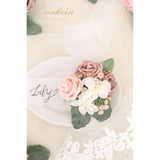 Set Of 2 Bridesmaid Corsage For Wedding Flowers Shoulder Corsages Bridesmaid Gift Corsage Wristlet For Prom For Wedding Ceremony, Dusty Rose