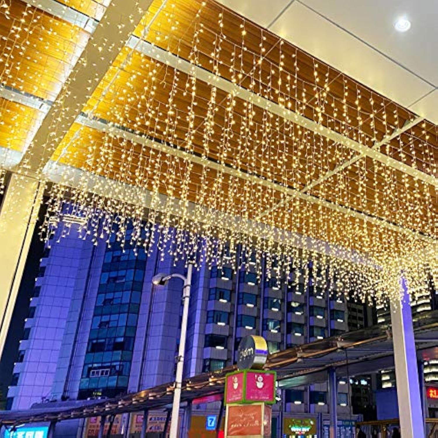 Led Window Curtain String Lights, Gyding Christmas Lcicle Lights 4M/13Ft 96 Led Starry Fairy String Lights Plug In 8 Mod
