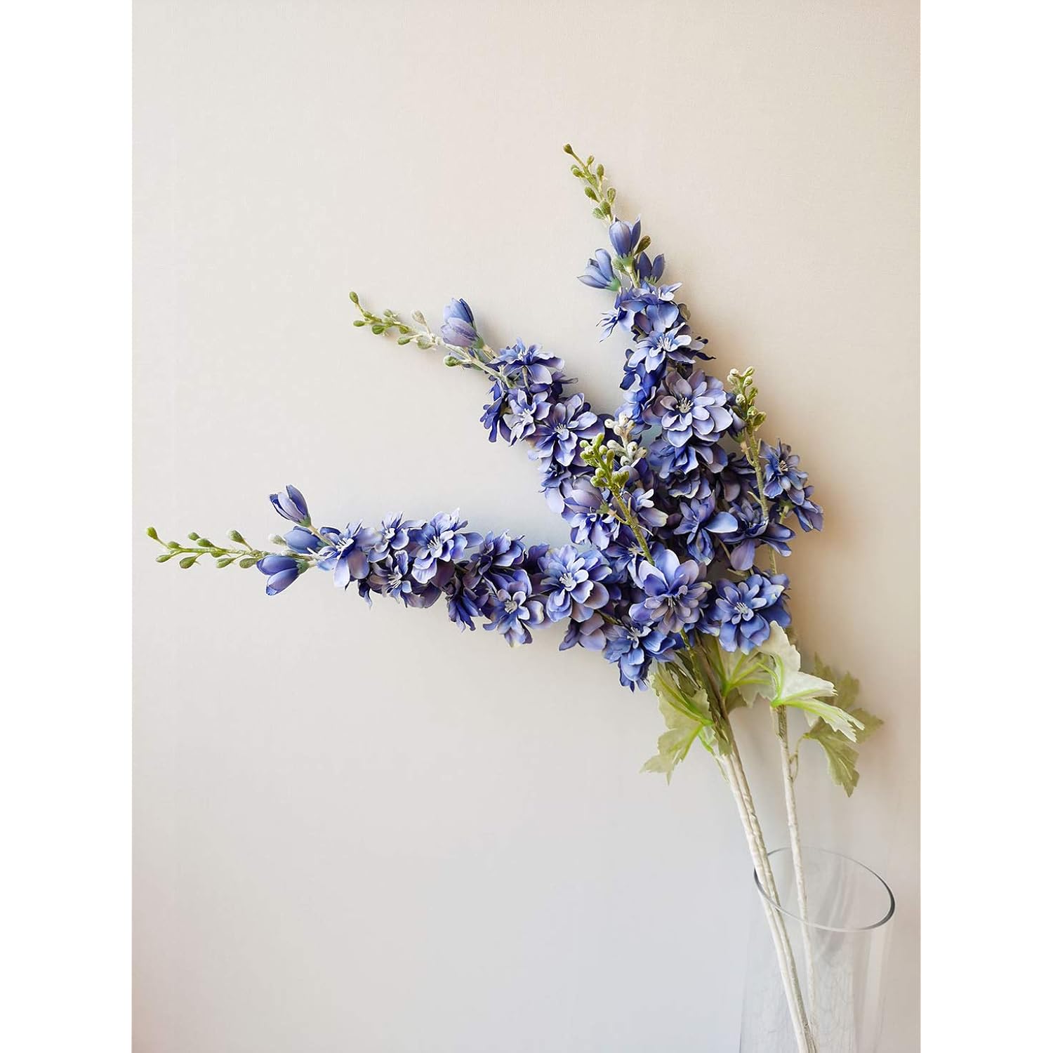 3Pcs Artificial Delphinium Ajacis Flowers Fake Violet Silk Flower Table Kitchen Home Garden Party Wedding Decoration Blue