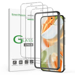 Pixel 9 Pro 6.3" Tempered Glass Screen Protector, Easy Install, 3 Pack