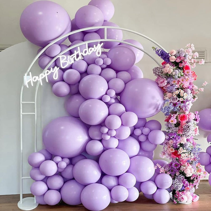 Purple Balloon Garland Double Stuffed Lavender Lilac Macaron Balloons