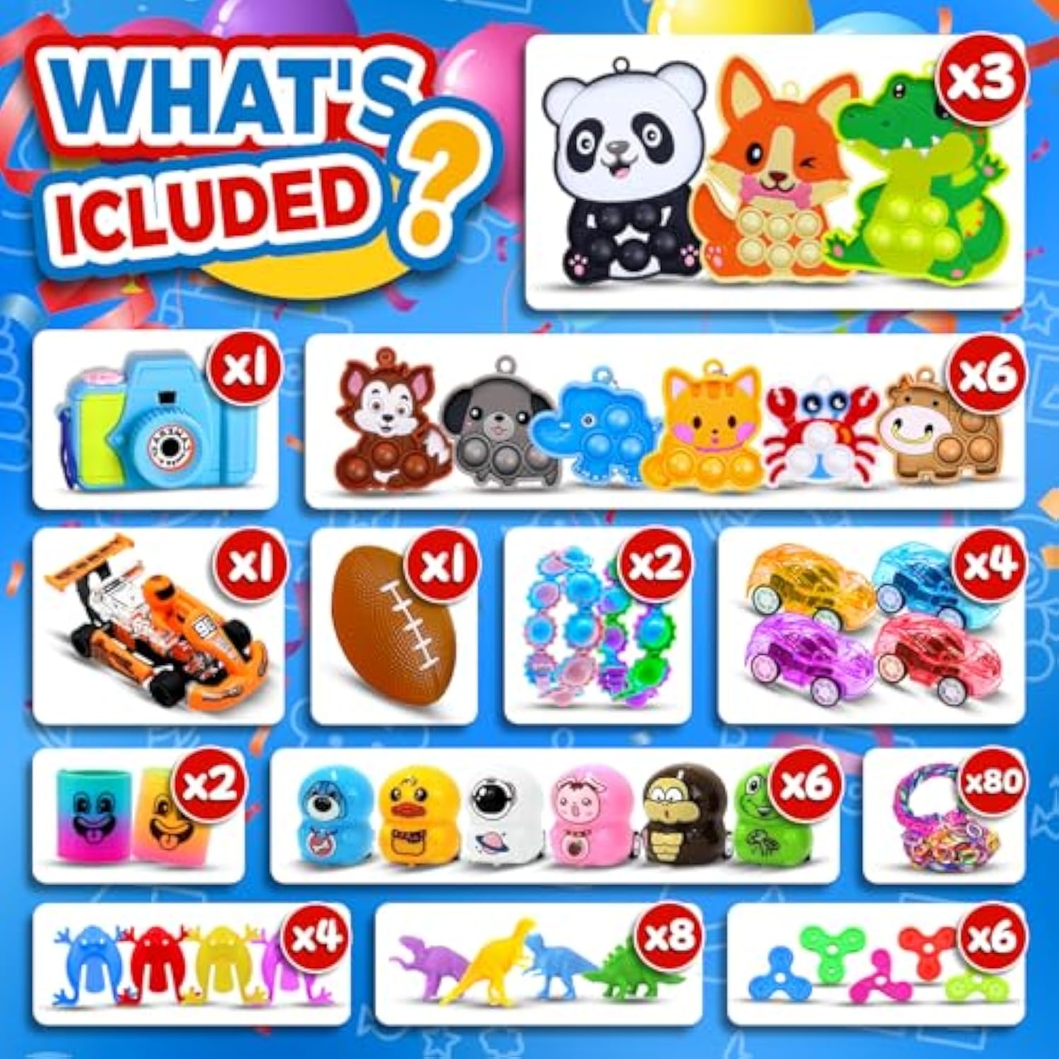 350 Pcs Party Favors For Kids, Fidget Toys Bulk, Easter Eggs Fillers, Treasure Box Toy For Classroom Prizes, Goodie Bags Stuffers Birthday Carnival Prize, Pinata Filler Stuffers