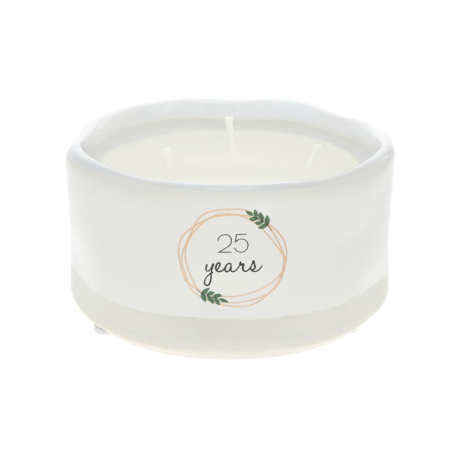 Pavilion - 25 Years - 8 oz Triple Wick Wax Reveal Hidden Message Let's Celebrate Unique Wedding Anniversary Wife Husband Happy Couple Celebratory Present Gift