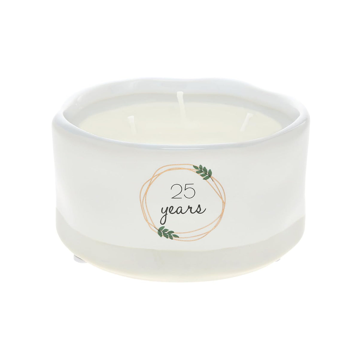Pavilion - 25 Years - 8 oz Triple Wick Wax Reveal Hidden Message Let's Celebrate Unique Wedding Anniversary Wife Husband Happy Couple Celebratory Present Gift