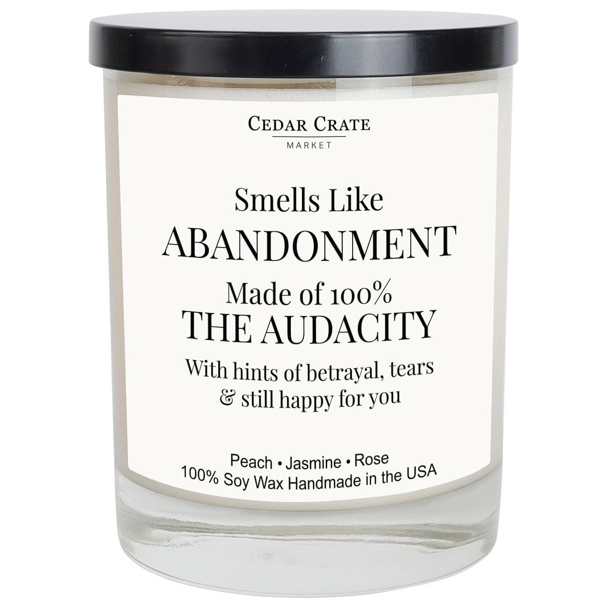Smells Like Abandonment Candle - Moving Away Gifts For Friends, Going Away Gift For Coworker Leaving, Goodbye, Farewell Presents For Coworkers, Boss, Work Bestie, Funny Retirement Candle - Made In Usa