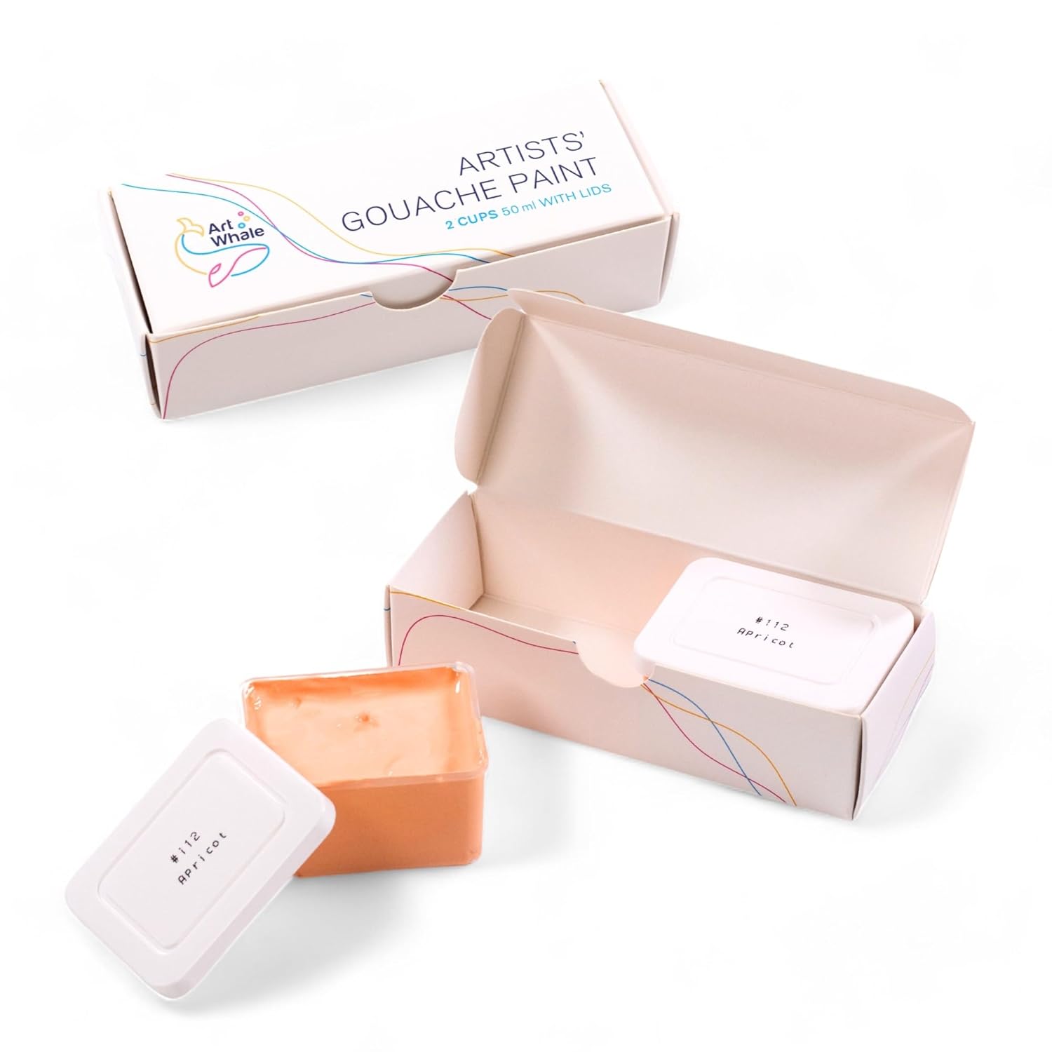 Gouache Apricot Refills (50Ml/1.7Oz)|Intense Pigments, Easy Color Refill (2 Pcs.)