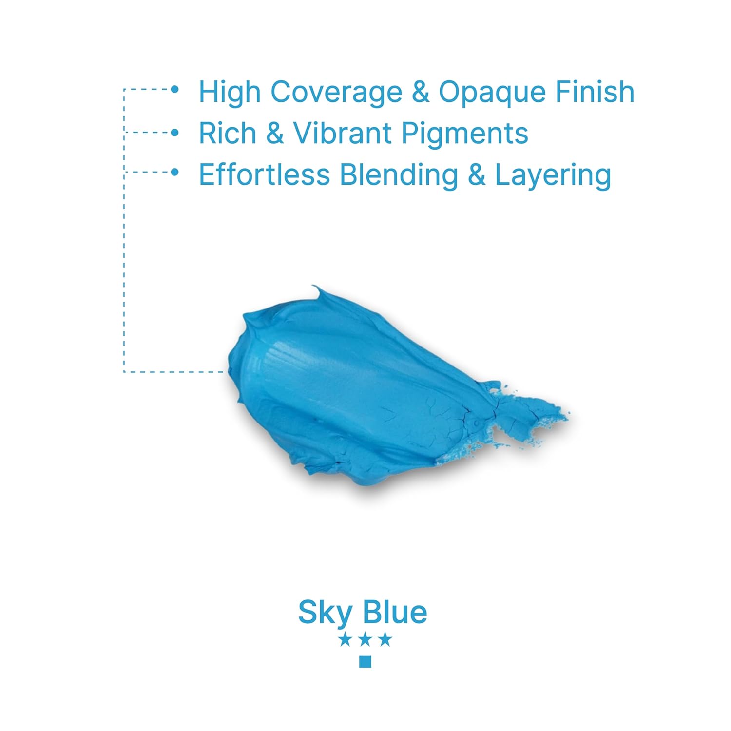 Gouache Sky Blue Refills (50Ml/1.7Oz)|Intense Pigments, Easy Color Refill (2 Pcs.)