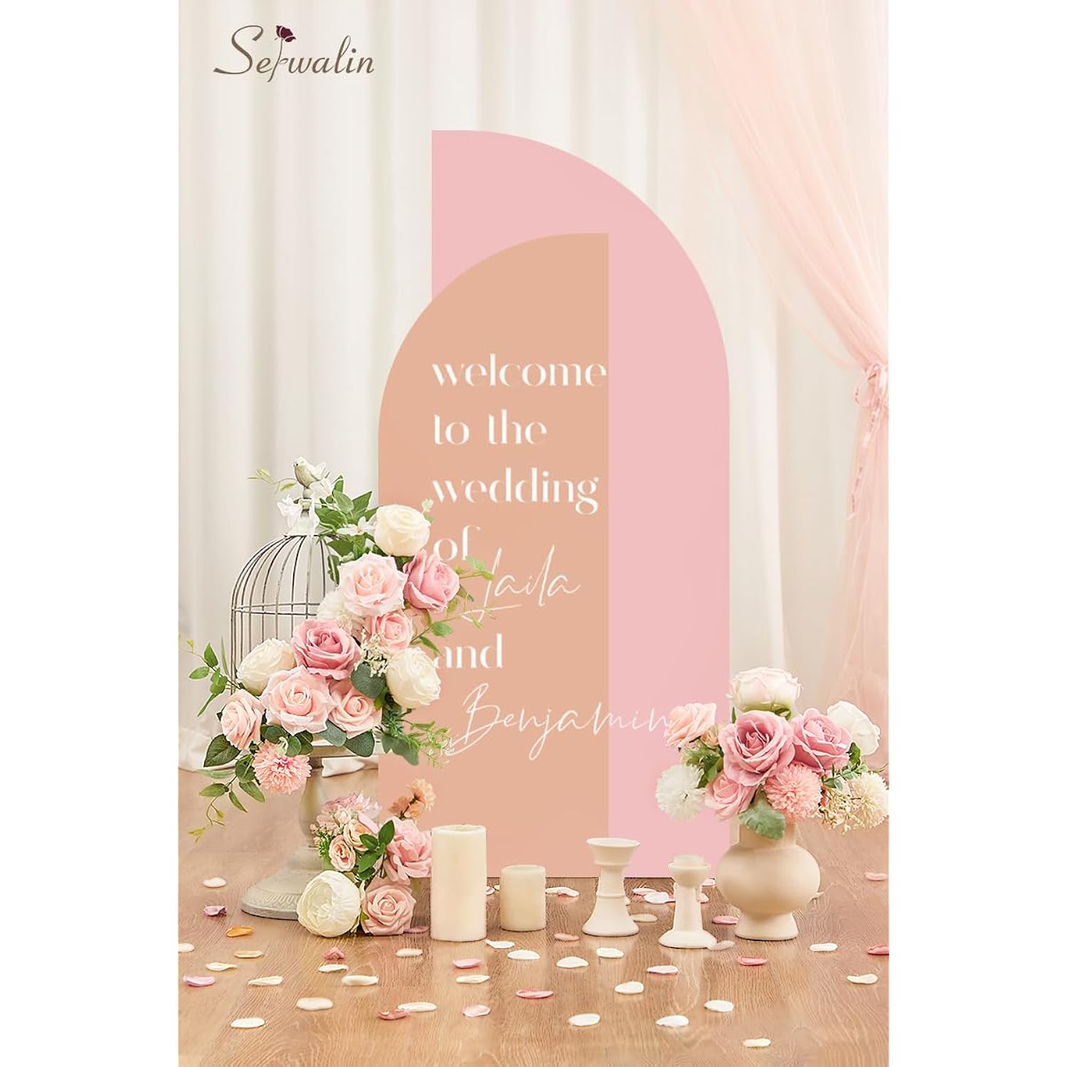 Artificial Flowers Fake Silk Flowers For Diy Wedding Bouquets Cake Decoration Mixed Roses Combo Blush Pink And White Flower Centerpieces Arrangements For Party Table Chair Decor