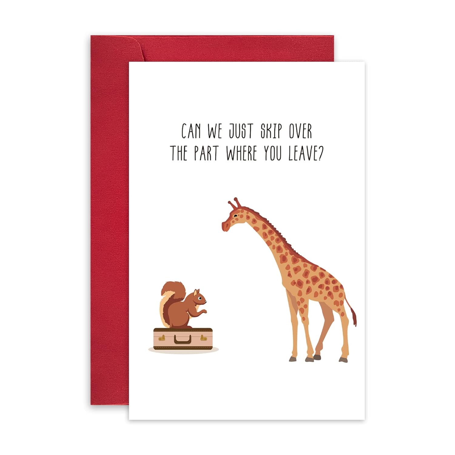 Sweet Goodbye Card, Thoughtful Friends Farewell Card, Moving Away Card, Skip Over The Part Where You Leave