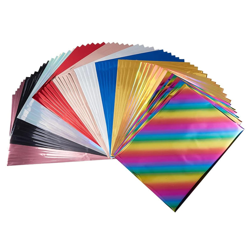 60Pcs 10 Color Reactive Foil Transfer Foil Paper 11.4X7.3Inch A4 Hot Foil Pape