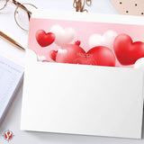 Happy Valentine’S Day Greeting Cards And Envelopes, Beautiful And Romantic Valentines Love Hearts Greetings For Husband, Wife, Boyfriend, Girlfriend | 5" X 7" | 25 Valentine Cards & 25 Envelopes