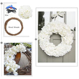 Artificial Bigger Silk Hydrangea Flower Heads With Stem Fake White Hydrangea Flowers For Wedding Home Garden Centerpiece Pack Of 6