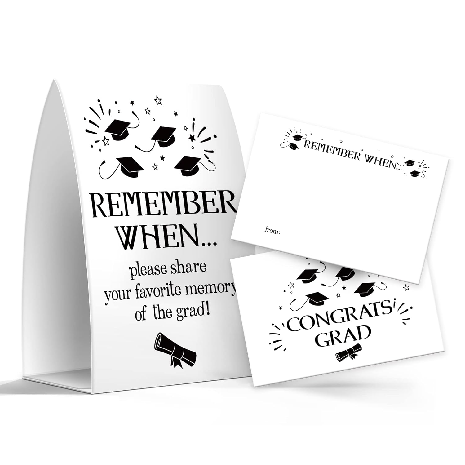Graduation Share A Memory Cards - Pack Of 1 Sign And 50 Memory Cards, Graduation Party Supplies 2026(006)
