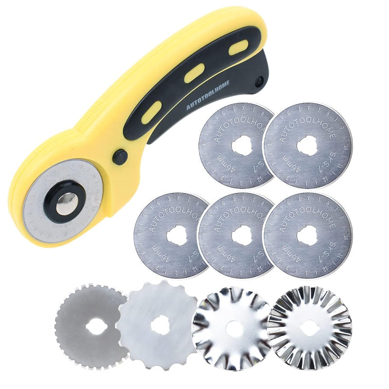 45Mm Rotary Cutter Set With 9 Pack Replacement Rotary Blades Skip Rotary Blade