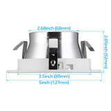 TORCHSTAR 4 Inch Brighter Classic Recessed Light Trim, Metal Step Baffle, Fit Halo/Juno Remodel Housing, 4 Inch Can Light Trim for PAR16, PAR20, BR20, Aluminum Reflector, Pack of 6