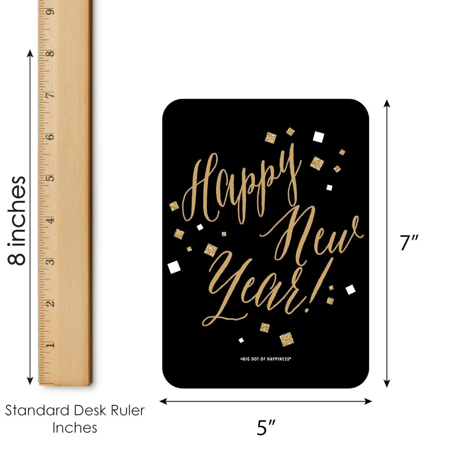 Big Dot of Happiness New Year’s Eve - Gold - Bar Bingo Cards and Markers - New Years Eve Party Bingo Game - Set of 18