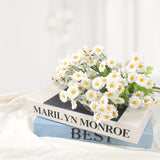 Artificial Chamomile 4Pcs, 21.7" Fake Daisy White Faux Flowers For Home Kitchen Wedding Decor
