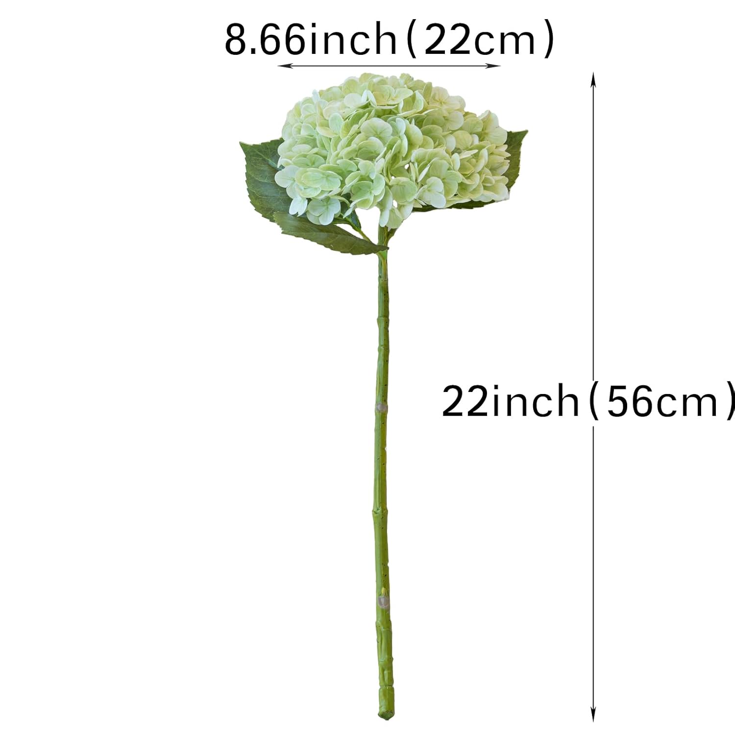 3Pcs 22 Inch Lifelike Artificial Hydrangea Large Real Touch Flowers Artificial Flowers Dry Flowers Outdoor Wedding Christmas Office Family Party Living Room Table Decoration (Light Green)