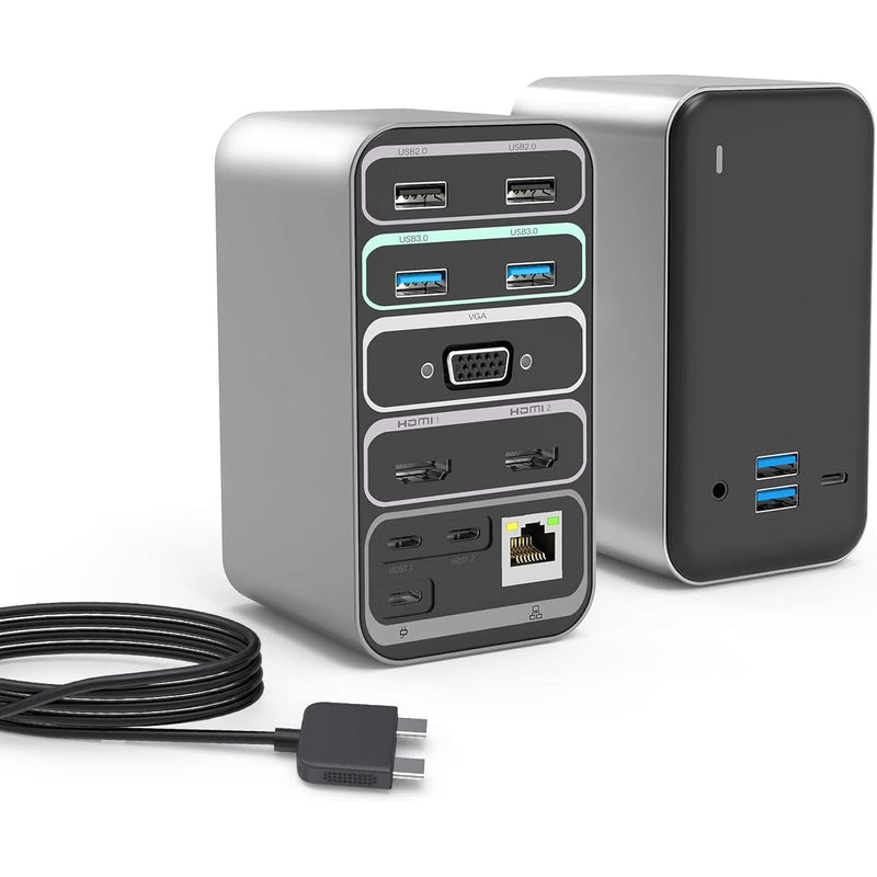 Docking Station, 16 In 1 Usb C Dock For Macbook Laptop, Triple Displays(1 Vga