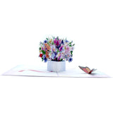 Flower Bouquet Pop Up Card, 3D Blooming Love Greeting Card For Birthday, Mothers Day, Valentines Day, Anniversary, Congratulations, Thinking Of You, All Occassions By