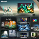 Hisense - 85" Class U6 Series Mini-LED 4K UHD QLED Google TV (2024)