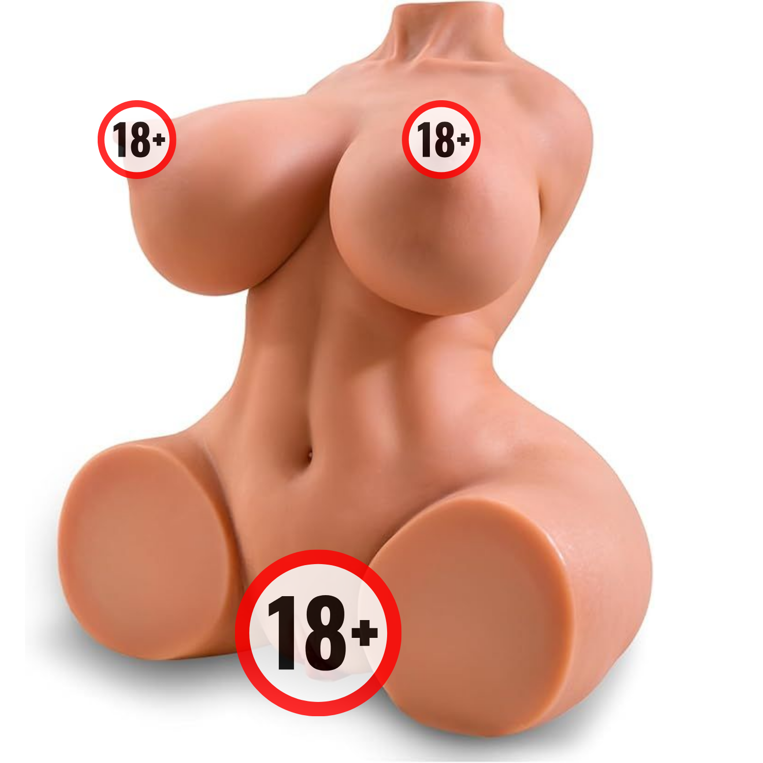 8LB Male Masturbator Torso with Soft Boobs 3D Vagina Anal Channels Realistic Toy