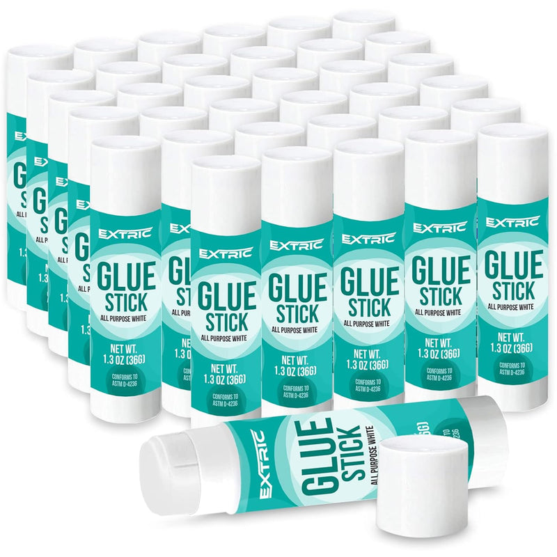 Glue Sticks 1.3 Ounce - 36 Count Glue Stick, All Purpose White Glue Sticks For