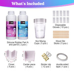 Silicone Mold Making Kit, 43Oz Platinum Liquid Silicone Rubber With Mold Housing, Mixing Cups, Fast Cure Food Grade Silicone Mix Mold Making Kit For Casting Resin Molds & Silicone Molds