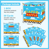 Boy Story Baby Shower Decorations Diaper Raffle Box With 50 Tickets Cards,It'S A Boy Story Baby Shower Theme Game