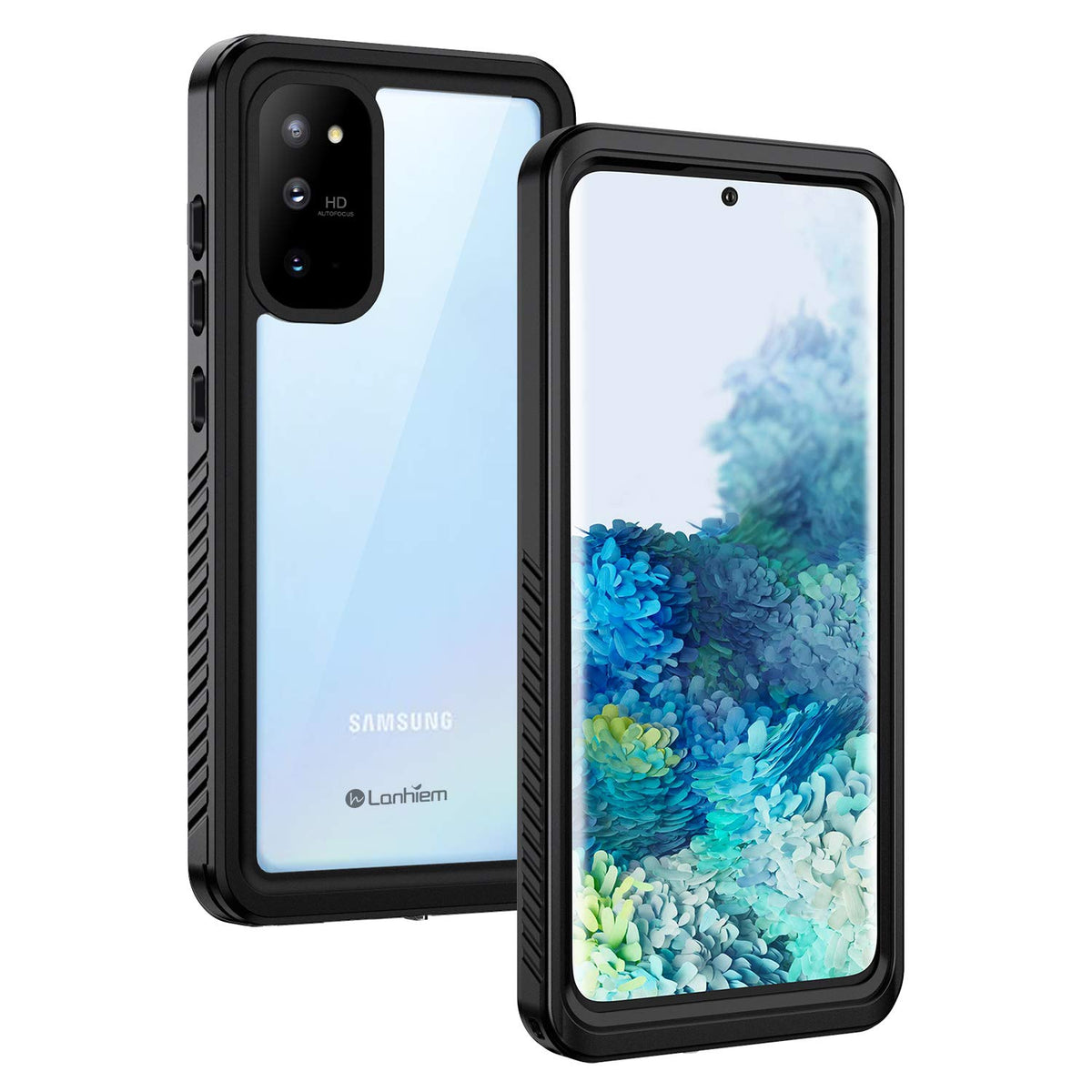 Samsung Galaxy S20 Case, IP68 Waterproof Dustproof Case with Built-in Screen Protector, Heavy Duty Full Body Protective Cover for Galaxy S20 5G, Black/Clear