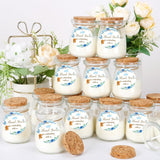 24Pcs Baby Shower Candle Party Favors Lavender Scented Glass Jars Wax Candle Bulk With Thank You Cards Organza Bags For Guests Boy Girl Birthday Gender Reveal Gift Souvenirs (Blue Bear, 24)