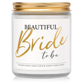 Bride To Be Gifts, Bachelorette Gifts For Bride - Lavender Scented Candle, Bridal Shower Engagement Wedding Gift For Her Women