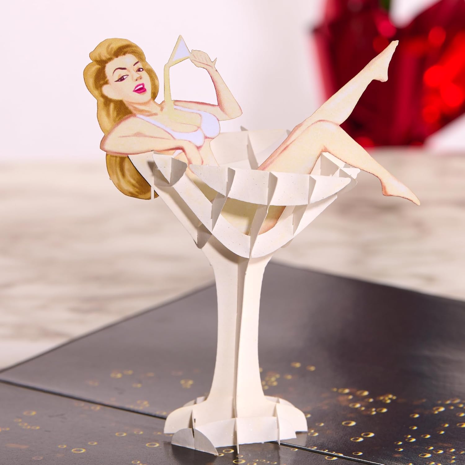 Funny Birthday Card For Women | Pop Up 3D Martini Glass | 21St Birthday Cards For Her, Girlfriend | Retirement Card For Mom | 30Th Birthday Card For Sister | Promotion Cards For Boss, Friend