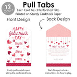 Big Dot of Happiness Happy Galentine’s Day - Valentine’s Day Party Game Pickle Cards - Truth, Dare, Share Pull Tabs - Set of 12