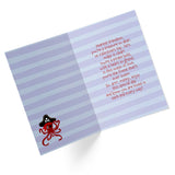 Valentine'S Day Card For Grandson | Pirate Octopus | 5'X7.5' Single Card + Envelope | Women Owned Small Business Made In Usa
