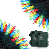 Battery Operated Christmas Lights, 2 Set Of 17Ft 50 Led Mini String Light With Auto-Timer 8 Modes Waterproof Tree Lights