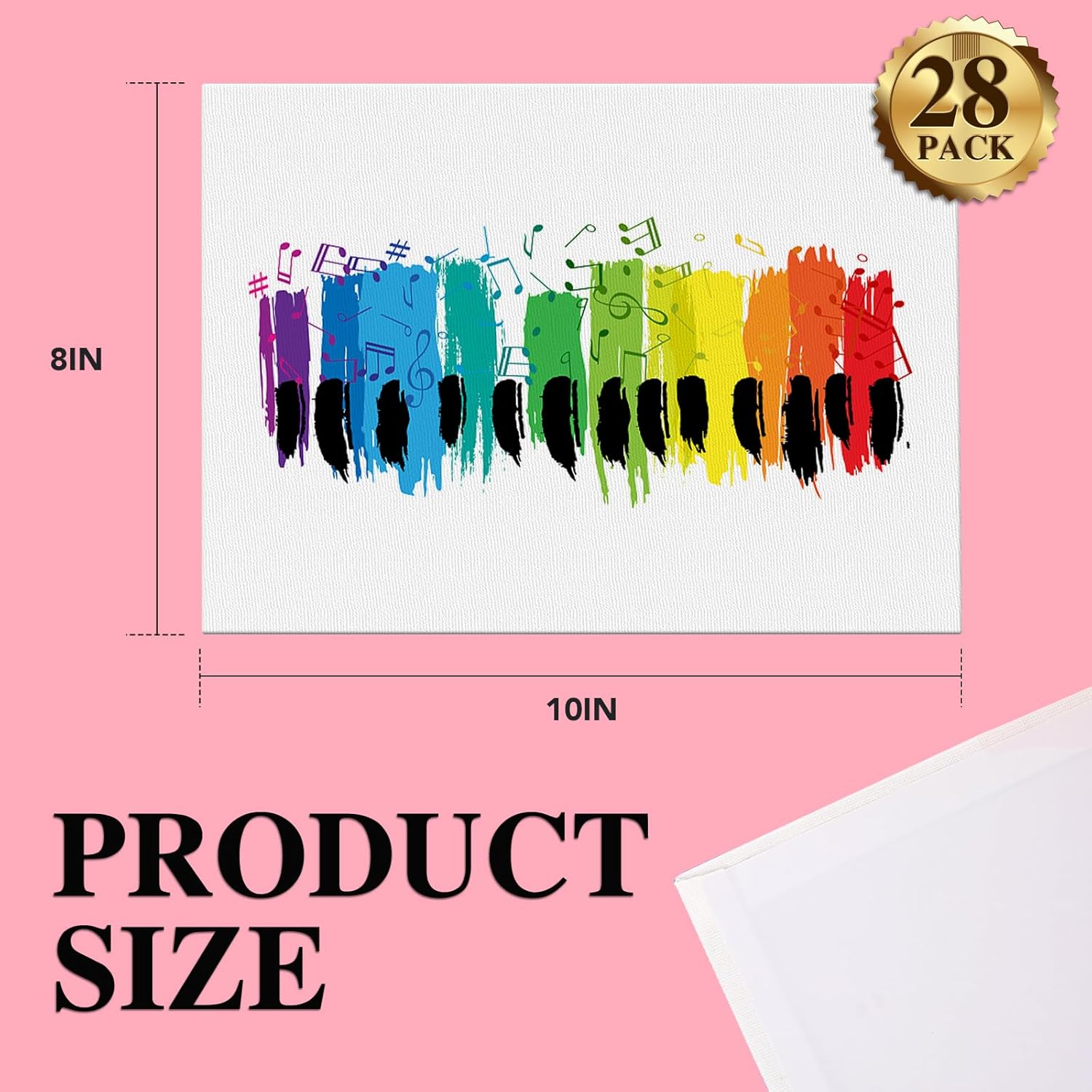 Canvas Boards For Painting 8X10In,28 Pack Bulk Canvases For Painting - Cotton Canvas Panels For Oil, Acrylic & Watercolor Painting.