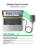 USB4 Thunderbolt 4 Cable 4FT 40Gbps 240W USB C to USB C Fast Charging Cable