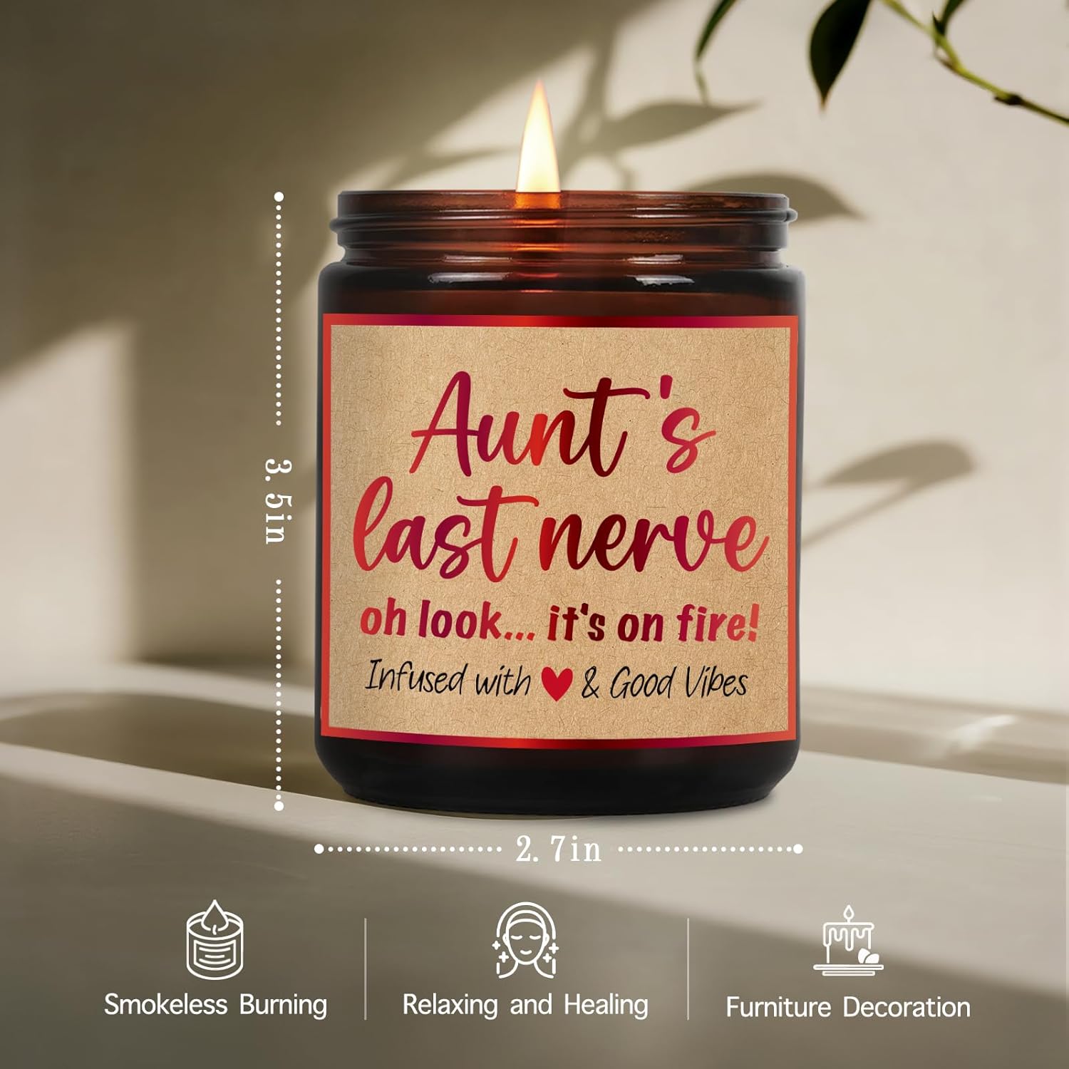 Funny Candle Gifts For Aunt, Aunt'S Last Nerve, Cool Auntie Birthday Candles Gift Ideas For Auntie From Niece Or Nephew, Lavender & Vanilla Candles Gift Ideas For Aunty Birthday Christmas-38