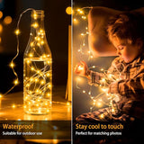 32 Pack Fairy Lights Battery Operated 10FT 30 LED Waterproof Copper Wire String Lights Mini Firefly Twinkle Lights for DIY Crafts Wedding Party Bedroom Table Centerpiece Decor