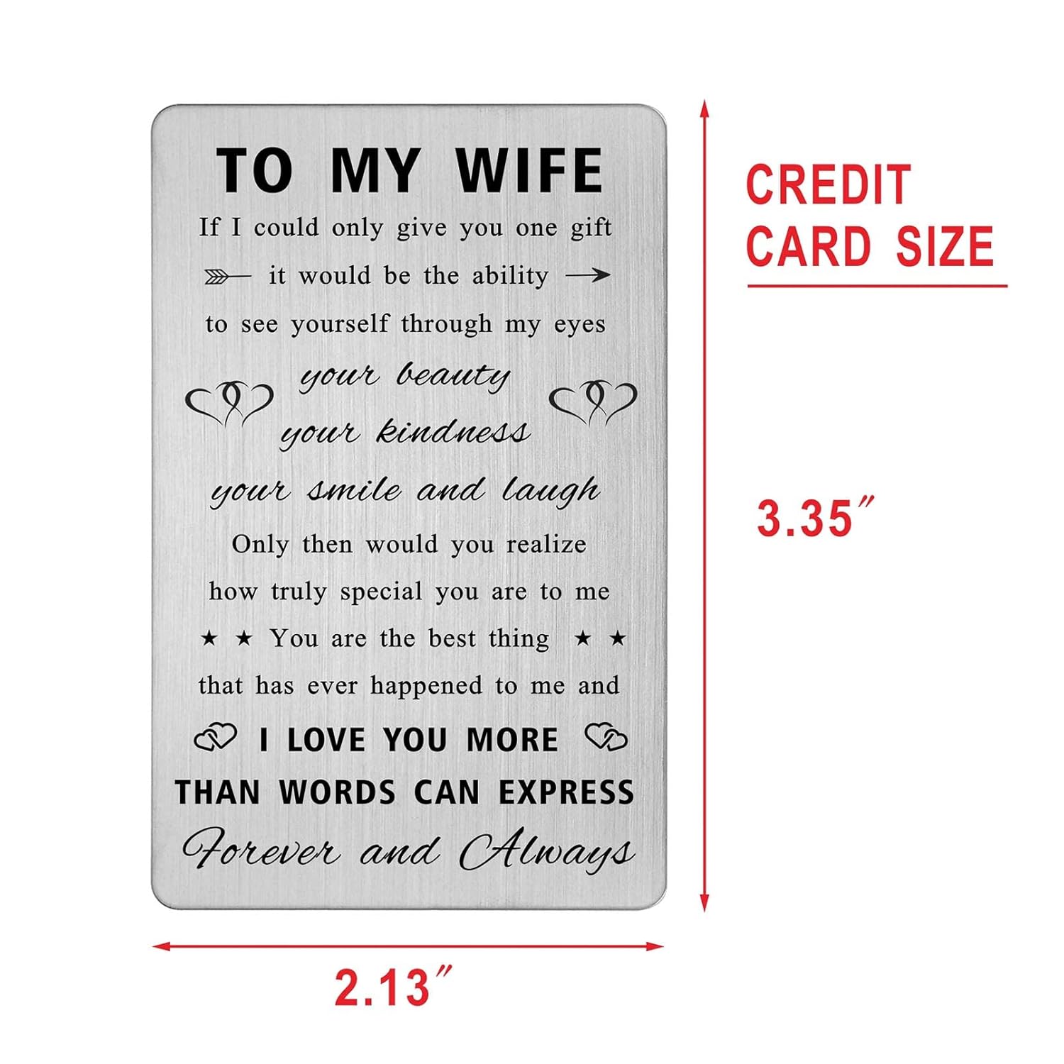 Christmas Gifts For Wife From Husband - Wife Birthday Card, Wedding Anniversary Cards For Wifes, Valentines Day Gift For Her
